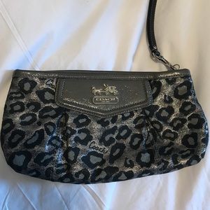 Leopard Print Coach Wristlet - Large